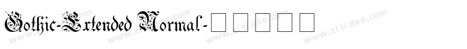 Gothic-Extended Normal字体转换